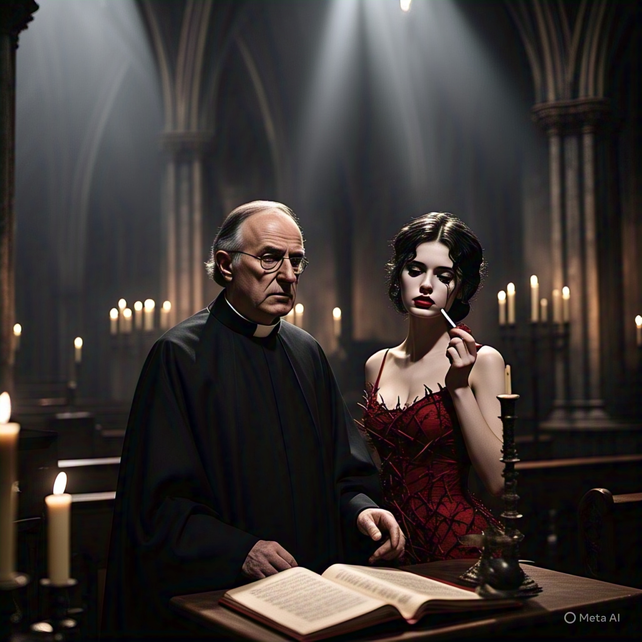 Sandra and Father Hale